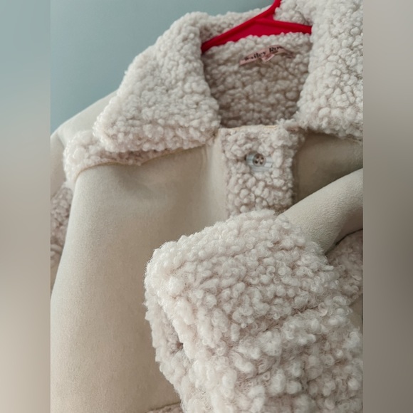 ShopTheseThree Cream Sherpa Jacket - Picture 5 of 7